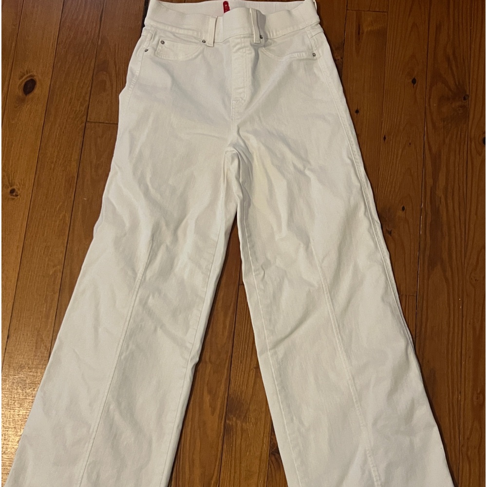 SPANX White Flare & Wide Leg Jeans